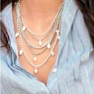 Stella & Dot Avery Layered Necklace with Pearls